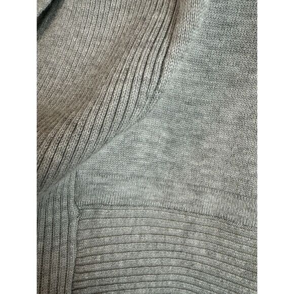 MAGASCHONI gray rayon blend open front knit cardigan sweater S - Picture 4 of 6